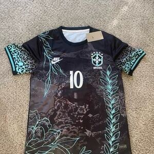 Nike  Black and Blue Graphic Soccer Jersey